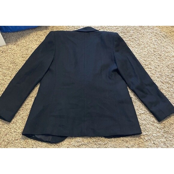 Vintage Koret Career Women’s 100% Wool Lined Blazer Suit Jacket Black Size M/L - Picture 9 of 10